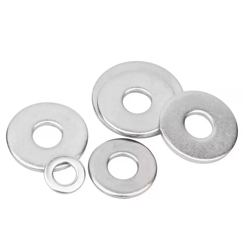 260pcs 304 Stainless Steel Flat Washers Set Thickness 0.5/0.8/1mm Perfect for Home Decor, Factory Repair, Kitchens, Shops & More