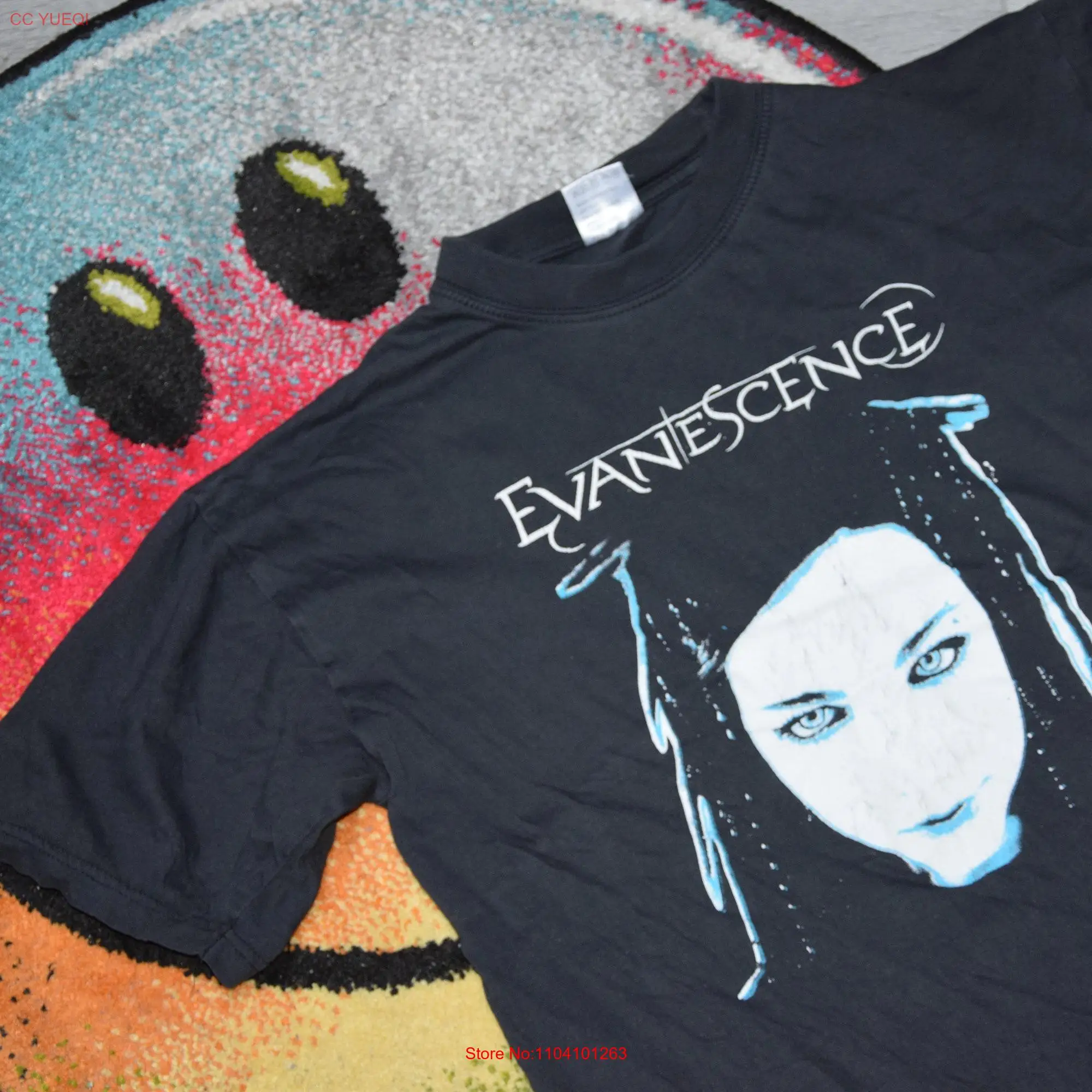 Vintage Evanescence shirt Size Small vtg black goth rock band tee Fallen promo Sz S long or short sleeves