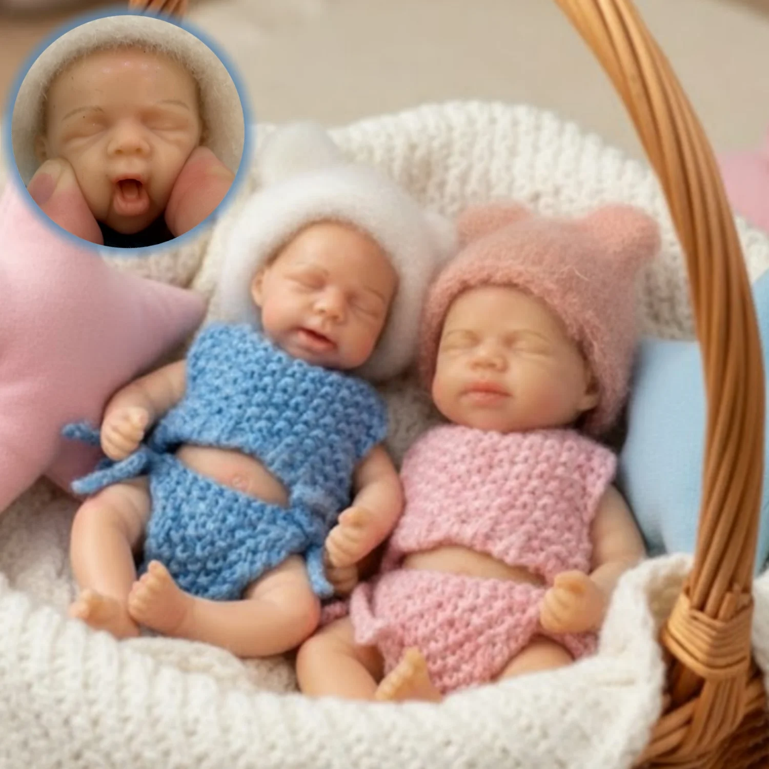 

Мини-силиконовая игрушка-кукла реборн 15 см - милая Pascale Bebe Girl с окрашенной кожей, моющееся тело, 2 стиля, украшение для коллекционеров