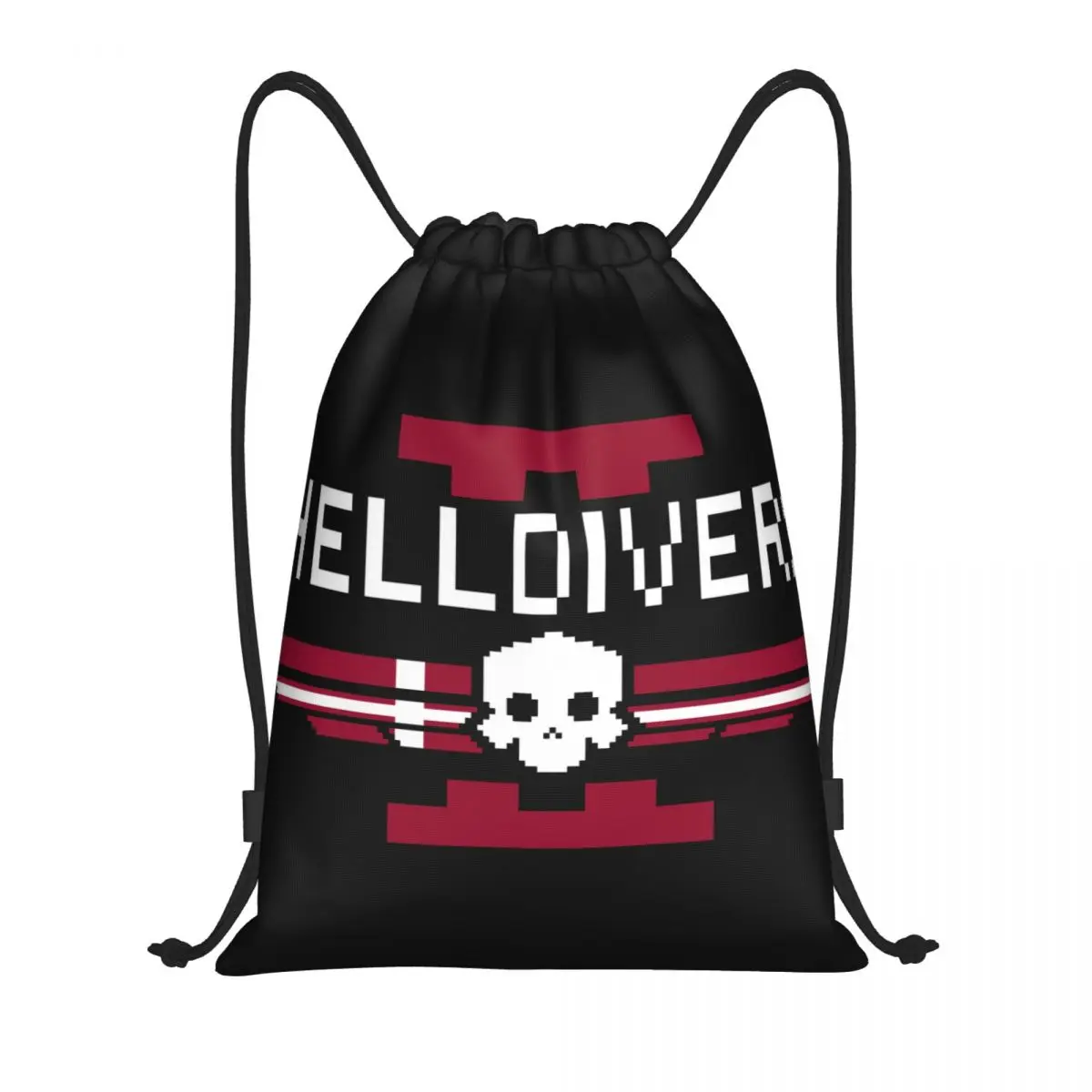 Custom Shooting Games Helldiverss Drawstring Bag Women Men Lightweight Sports Gym Storage Backpack