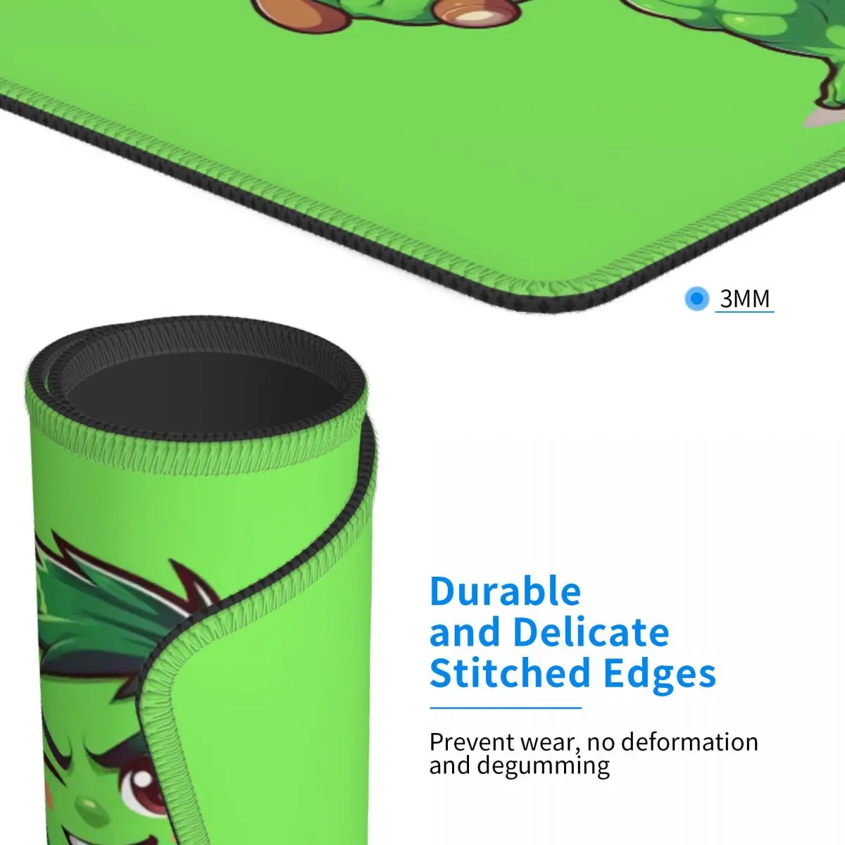 Custom Hulk Mouse Pad, antiderrapante, base de borracha, Gamer Mousepad, Cartoon Office Desktop Mat