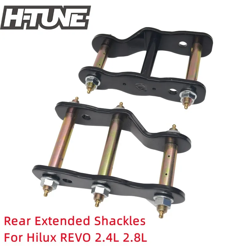 

2" Rear Suspension Spring Extended Greasable Shackles Lift Kits For Hilux REVO 2.4L 2.8L 2015+