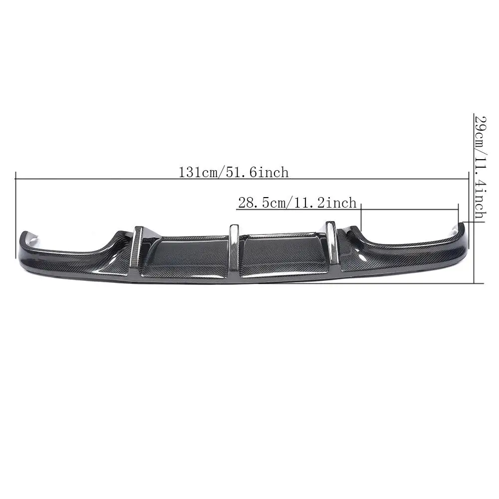 Carbon Fiber Rear Bumper Diffuser Lip for  W204 C300 C63 AMG 08-11