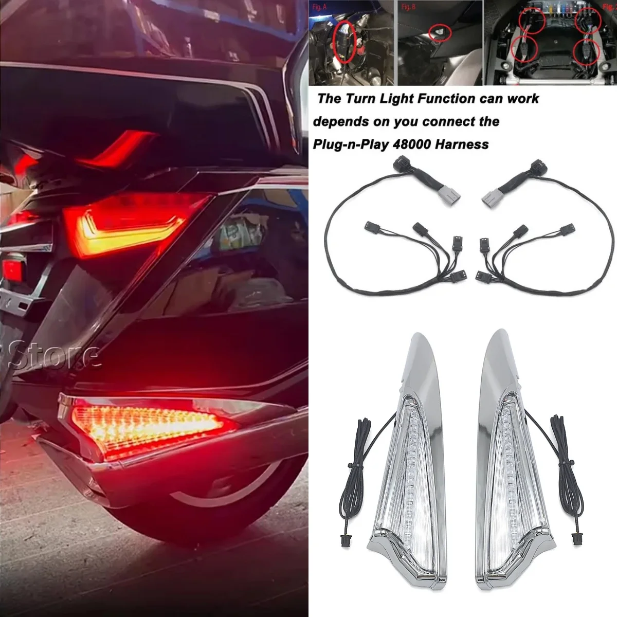 

Декоративные светодиодные фонари для мотоциклетных кофров Honda Goldwing GL 1800 GL1800 F6B 2018-2024