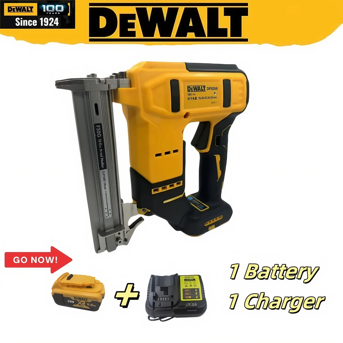 Dewalt 20V batterie 10-30mm pistolet à ongles électrique sans brosse réglage de la profondeur cloueur agrafeuse agrafeuse sans fil encadrement