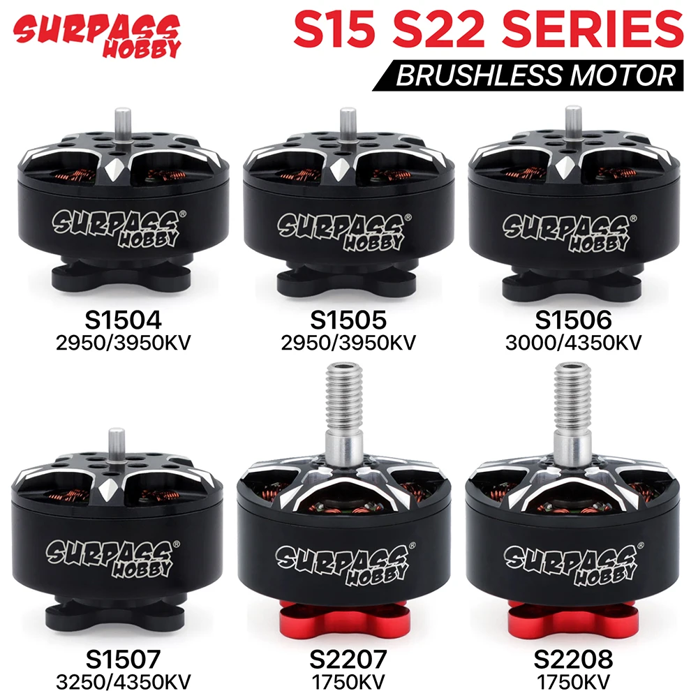 

SURPASSHOBBY BAT S15 S22 Series Brushless Motor High Quality Violent Brushless Motor 3 Inch Cross Motor For 3" 3.5" 4" 7" Drone