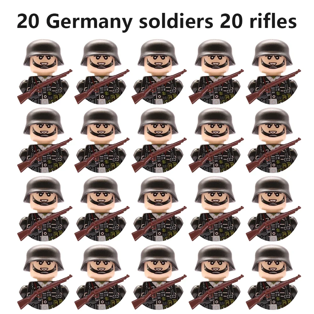 20 Militär-Actionfiguren, Geschenke und Spielzeug aus der Sowjetunion, den Vereinigten Staaten, Großbritannien, Frankreich, Japan, Kanada und Italien.