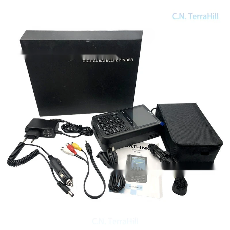 Satellite Finder Signal Meter LCD Screen Audio Alarm Dish Alignment Tool for Outdoor TV Installation WS-6906