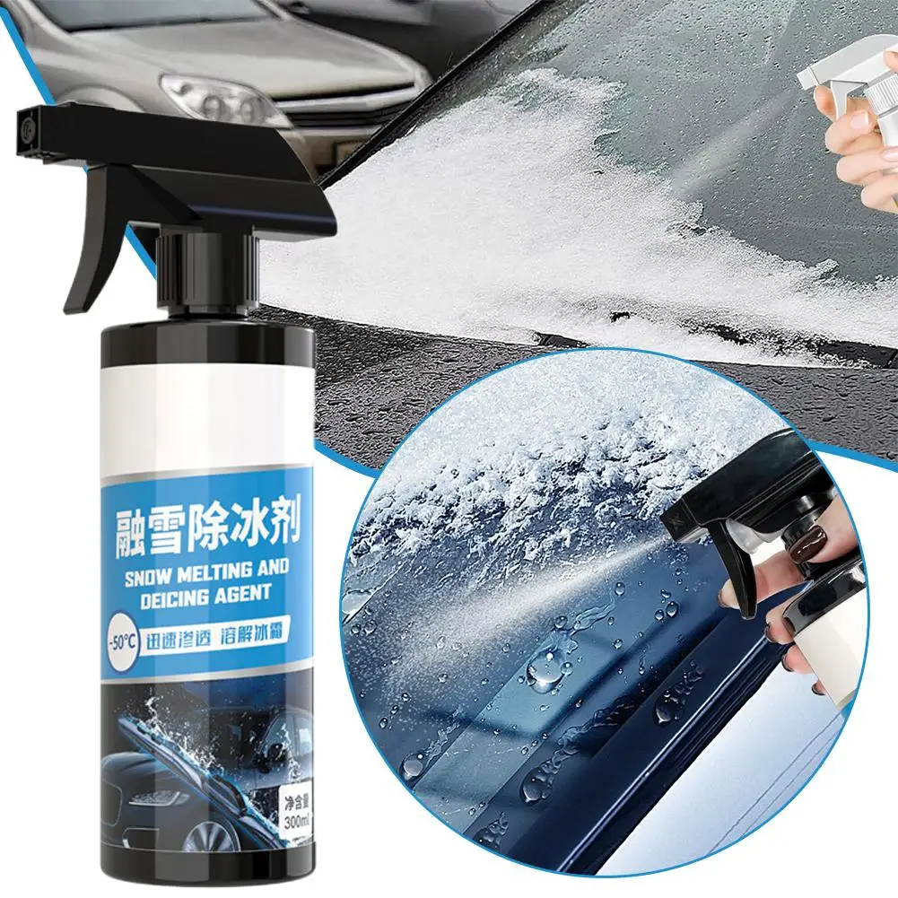 Car Windshield Cleaner Snow Melting And Deicing Agent 300ml Car De-Icing Spray Rapid Thawing Ice And Snow Remover Glass Freeze