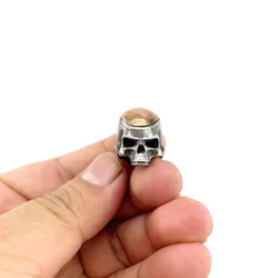 Outdoors DIY Tools EDC Copper White Brass Classic Skull Knife Beads Lanyard Pendants Key Rings Accessories