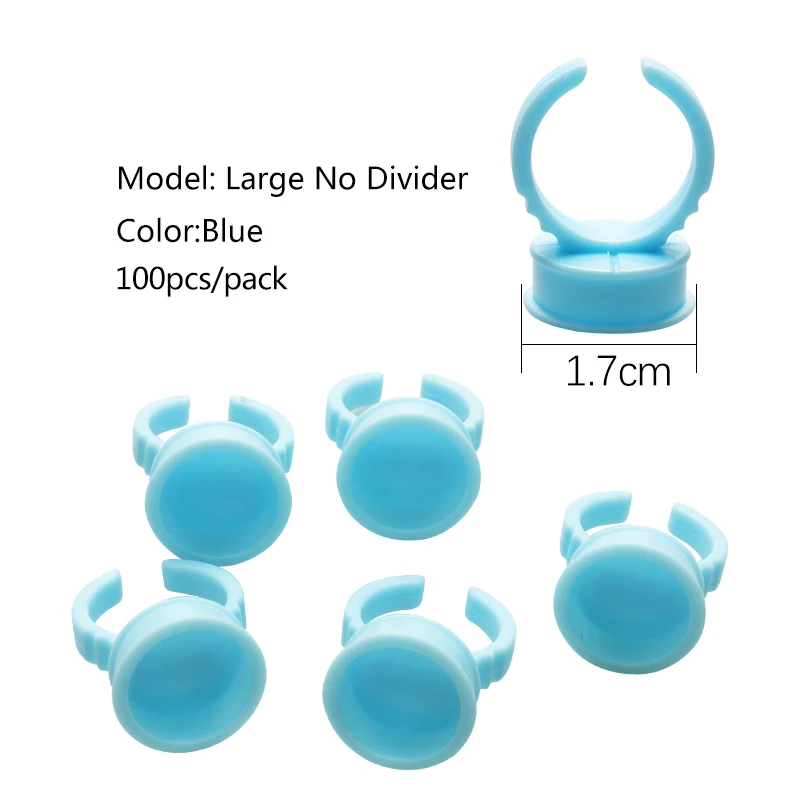 100 stücke Einweg Kleber Ring Tasse Für Wimpern Fan Tattoo Pigment Halter Wimpern Verlängerung Container Kleber Halter Make-Up Liefert