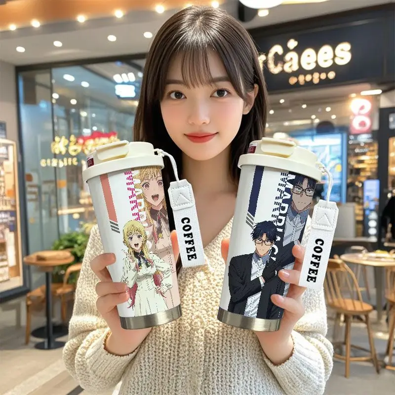 Marriage Tongxin Hikaru Gero Mei Kiyosaki Isolierbecher mit Anime-Aufdruck, große Kapazität, tragbarer Doppel-Trinkbecher – Detail 3