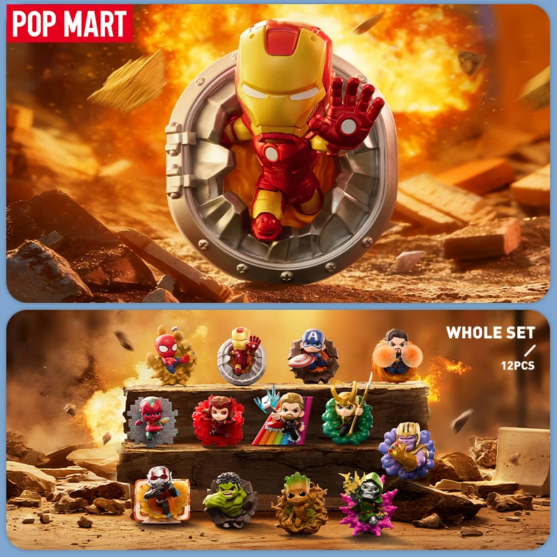 

POP MART MARVEL Across The Infinite Series, натуральная загадочная коробка, глухая коробка, сумка для догадок, игрушки, кукла, милые настольные украшения, коллекция