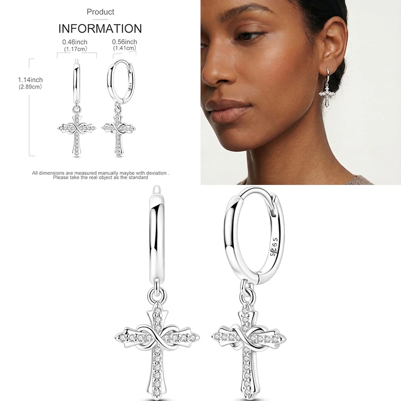 Funkelnde goldene Damen-Creolen aus 925er-Sterlingsilber, Schmetterlings-Ohrringe aus farbigem Zirkonium für Damen, Schmuck, Jahrestagsgeschenk – Detail 23
