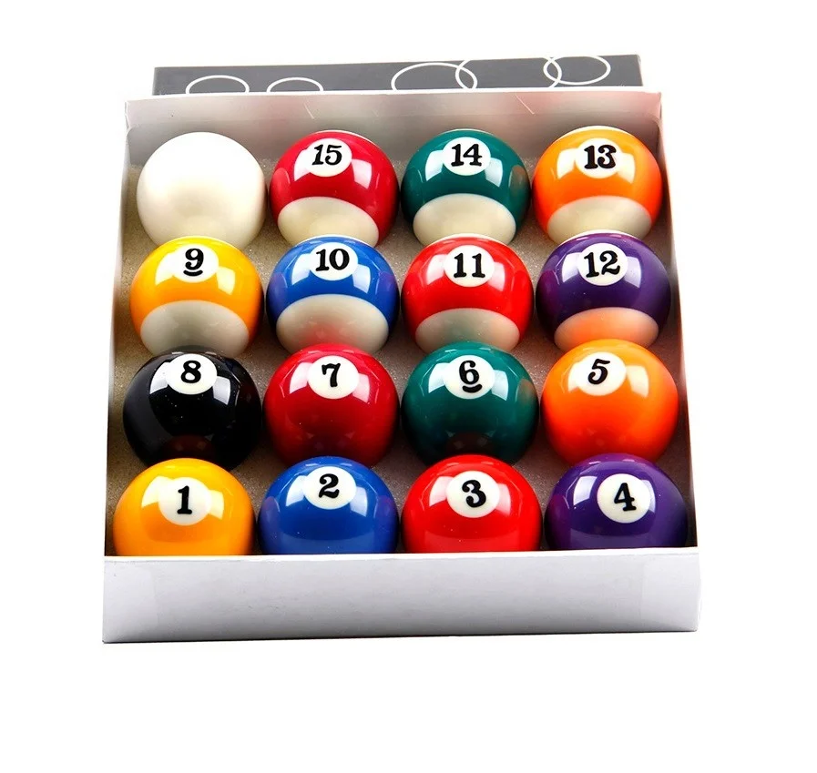 

Superior Quality Resin Material 57.2MM 2-1/4Inch Billiard Pool Ball 16pcs/set Black Box