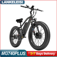 LANKELEISI MG740PLUS Ebike Fat Tire 2*1000W Dual Motor Electric Bike for Adults 48V 20AH Fat bike Tire Ebikes Electric Bicycles