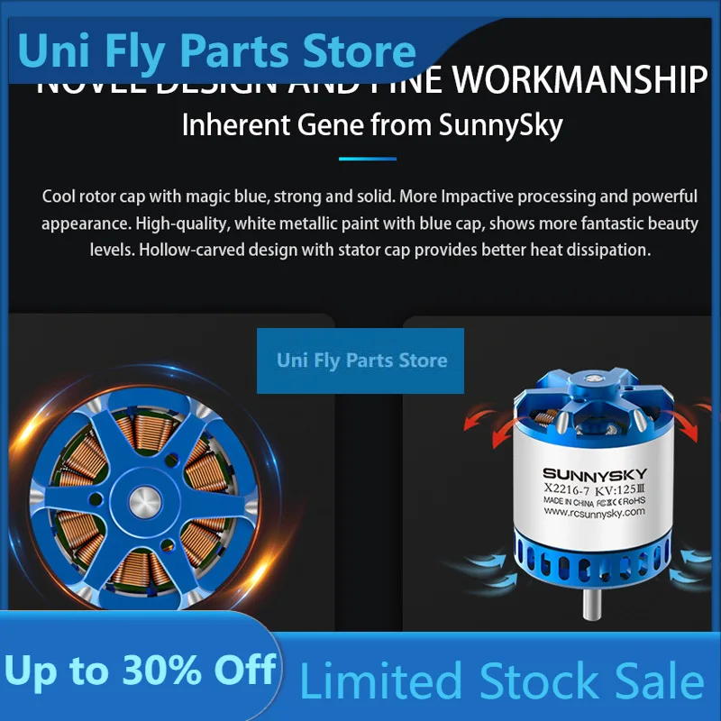 Sunnysky X2216 III X2216 1100KV 880KV /1250KV/1400KV/1800KV/2400KV Outrunner  Brushless Motor For RC Airplane Model