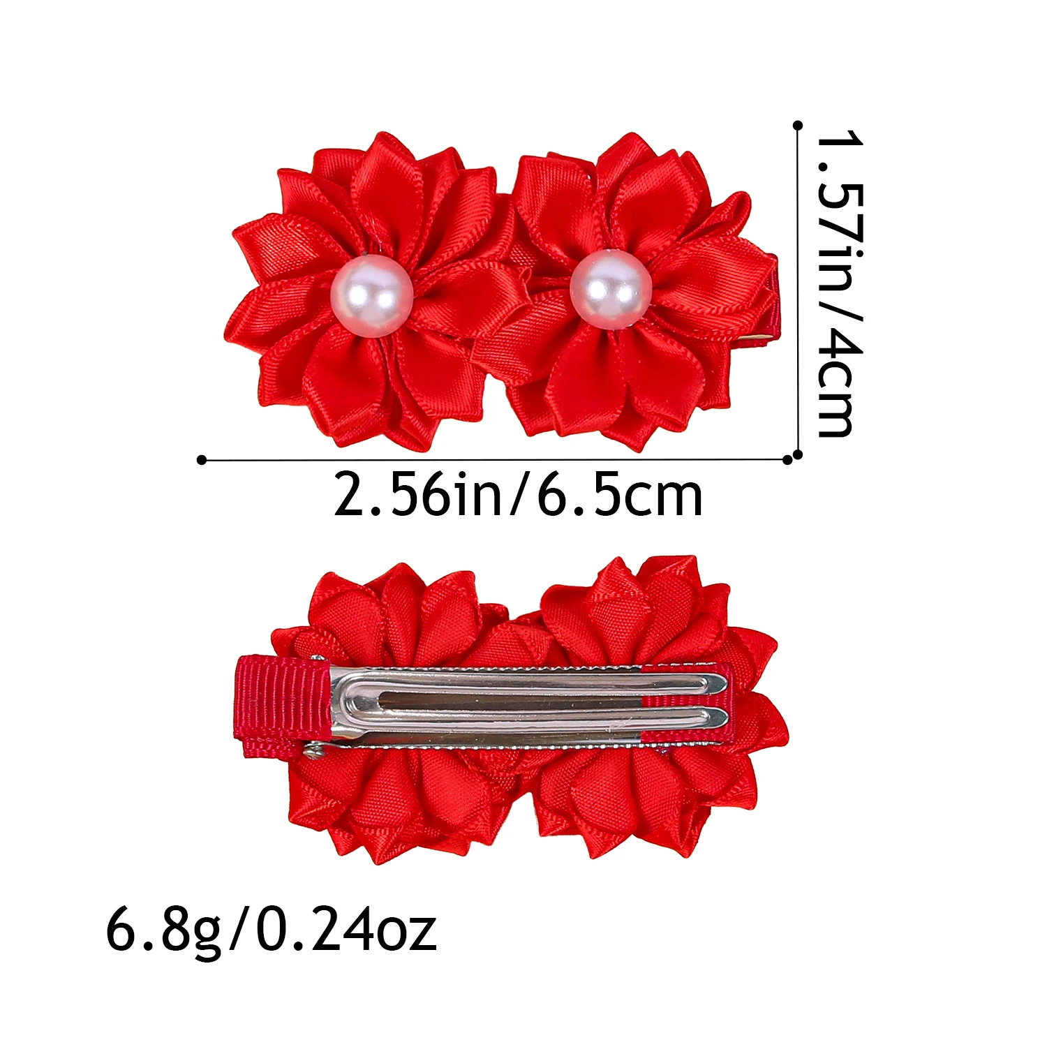 5pcs Pearl Corner Flower Hair Clips Kids Girls Hairpins Cute Alloy Barrettes Floarl Hair Accessory for Girls