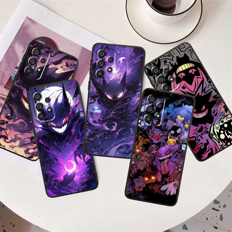 

Cartoon P-Pokemones G-Gengars For Samsung Note 20 10 Ultra Plus A31 A14 A12 A70 A34 A25 A04 A05 A15 A24 5G Black Soft