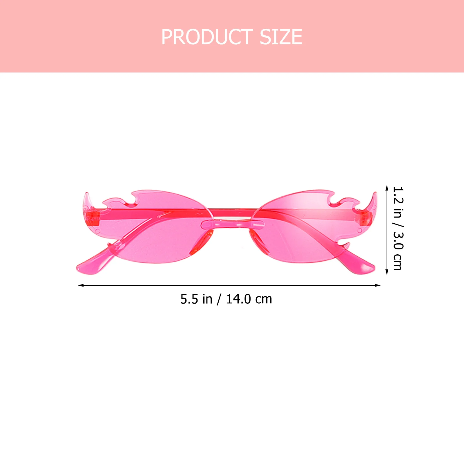 12 pares de gafas de sol sin montura con forma de llama, gafas de sol sin marco de moda para fiestas, gafas de fiesta disco, gafas coloridas divertidas