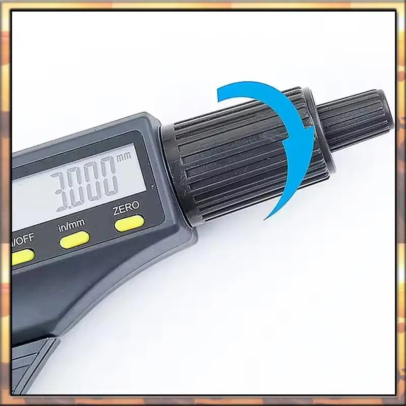 AS59 0.001Mm Mikrometer OD Elektronik 0-25Mm Mikrometer Digital Alat Ukur Ujung Karbida Mikrometer Pengukur Kaliper