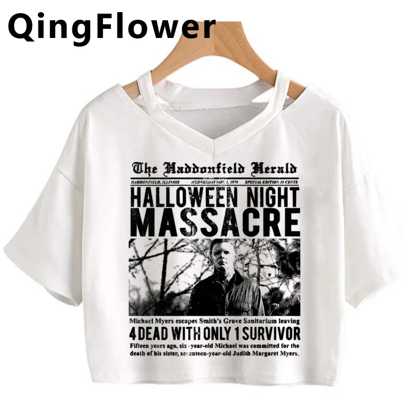 Michael Myers t-shirts women manga funny tshirt girl harajuku Japanese y2k clothes