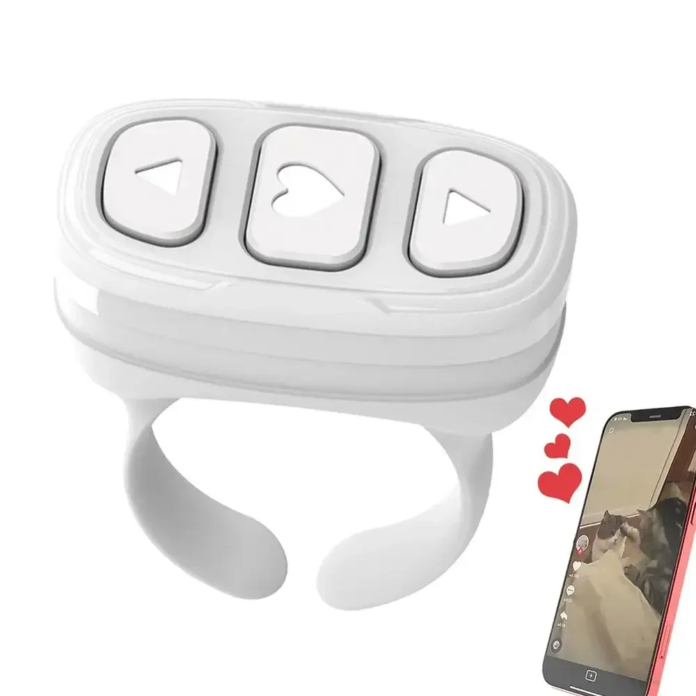 

Wireless Stable Connection Remote Control Ring for TikToks Bluetooth Ring Scroller Page Turner Fingertip Wireless Page Turner