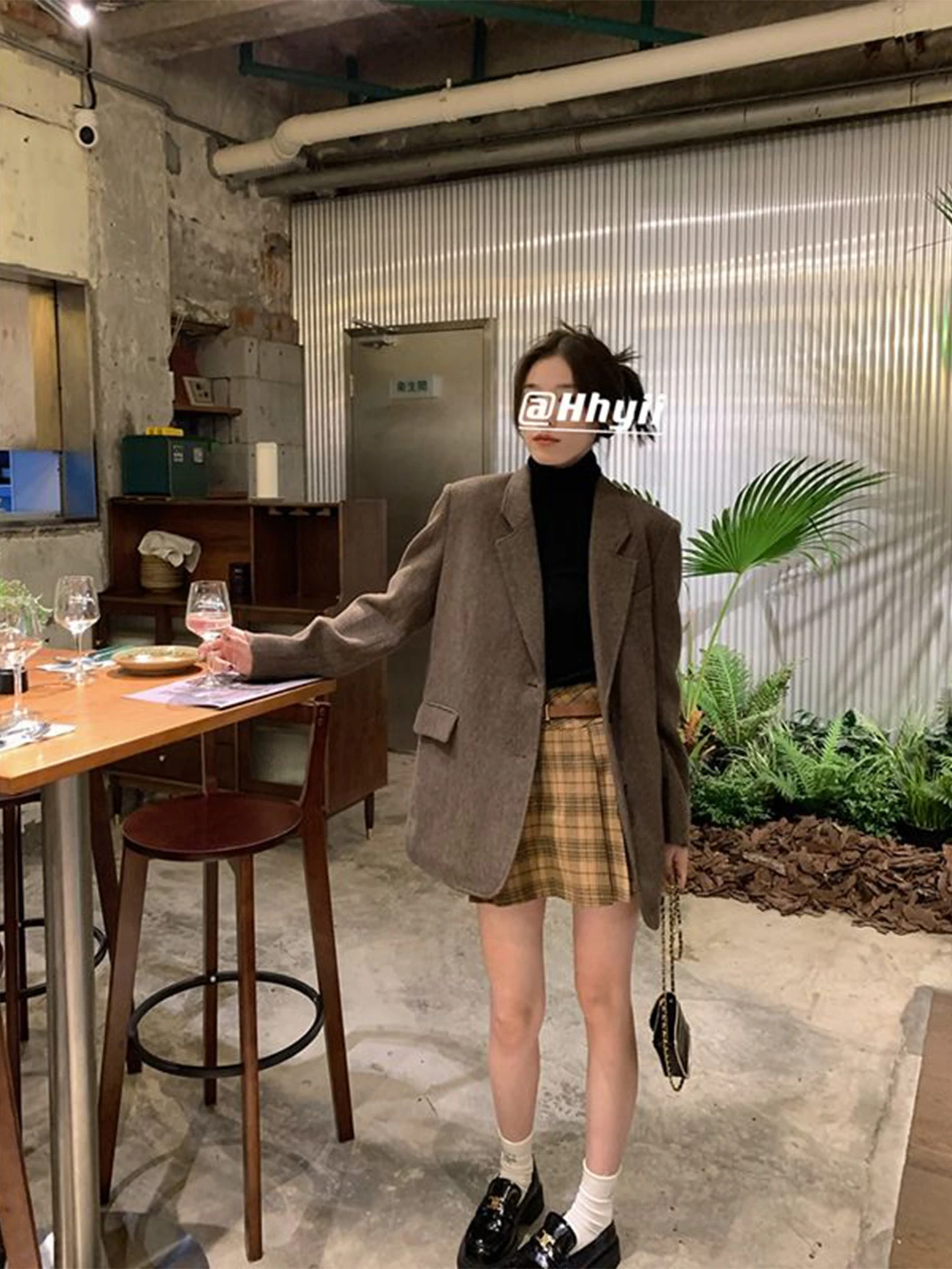 Hohe Taille A-Linie Rock frauen Frühling Herbst Koreanische College Sle Plaid Woolen Gingham Rock ort JK Röcke