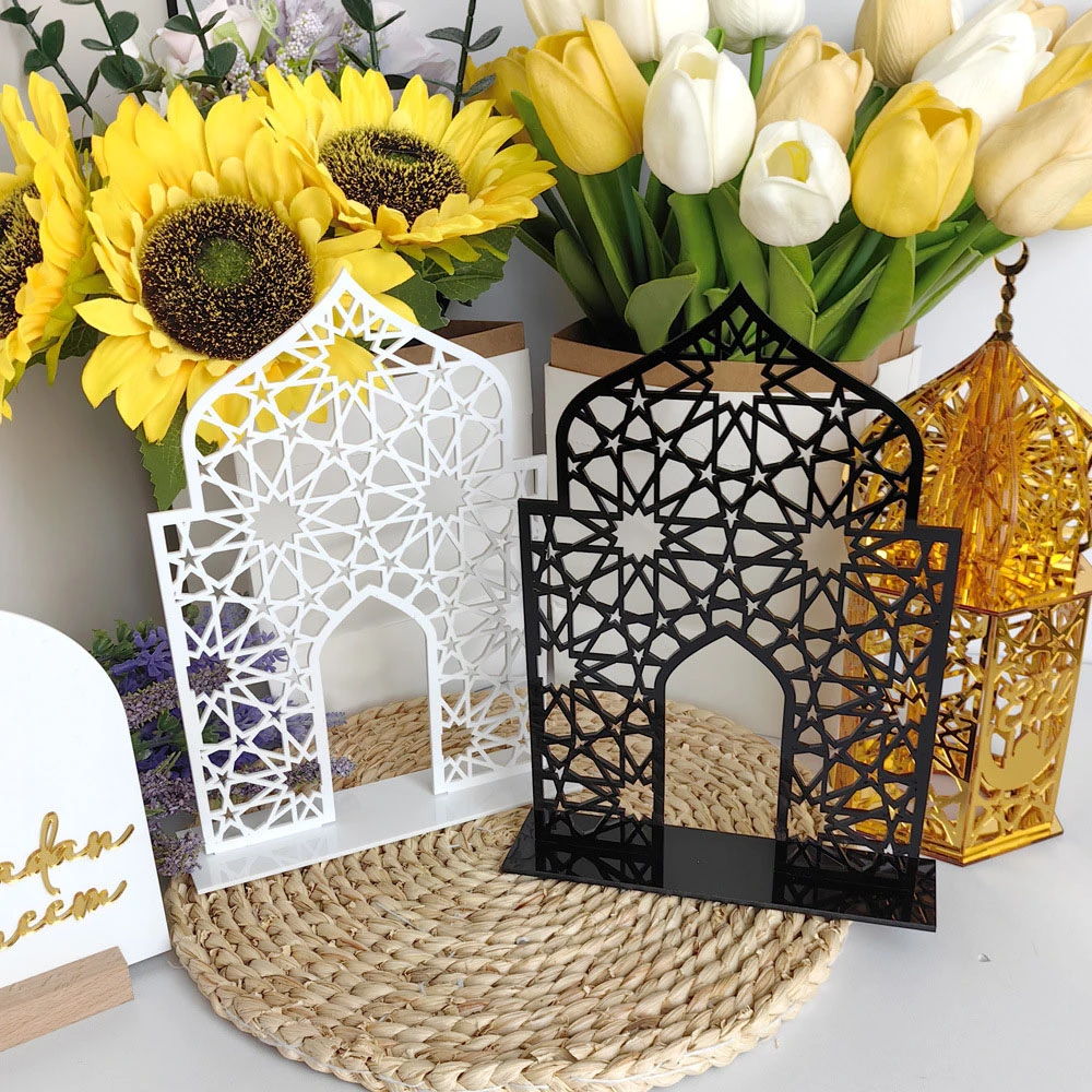 Hollow Ramadan Ornaments Eid Mubarak Decoration 2025 For Home Muslim Islamic Festival Eid Al-Fitr Party Favors