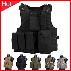 Tactical Amphibious Vest Hunting CS Combat Shooting Outdoor Men's Adjustable Vest Plate Carriers Army Military Training Gear