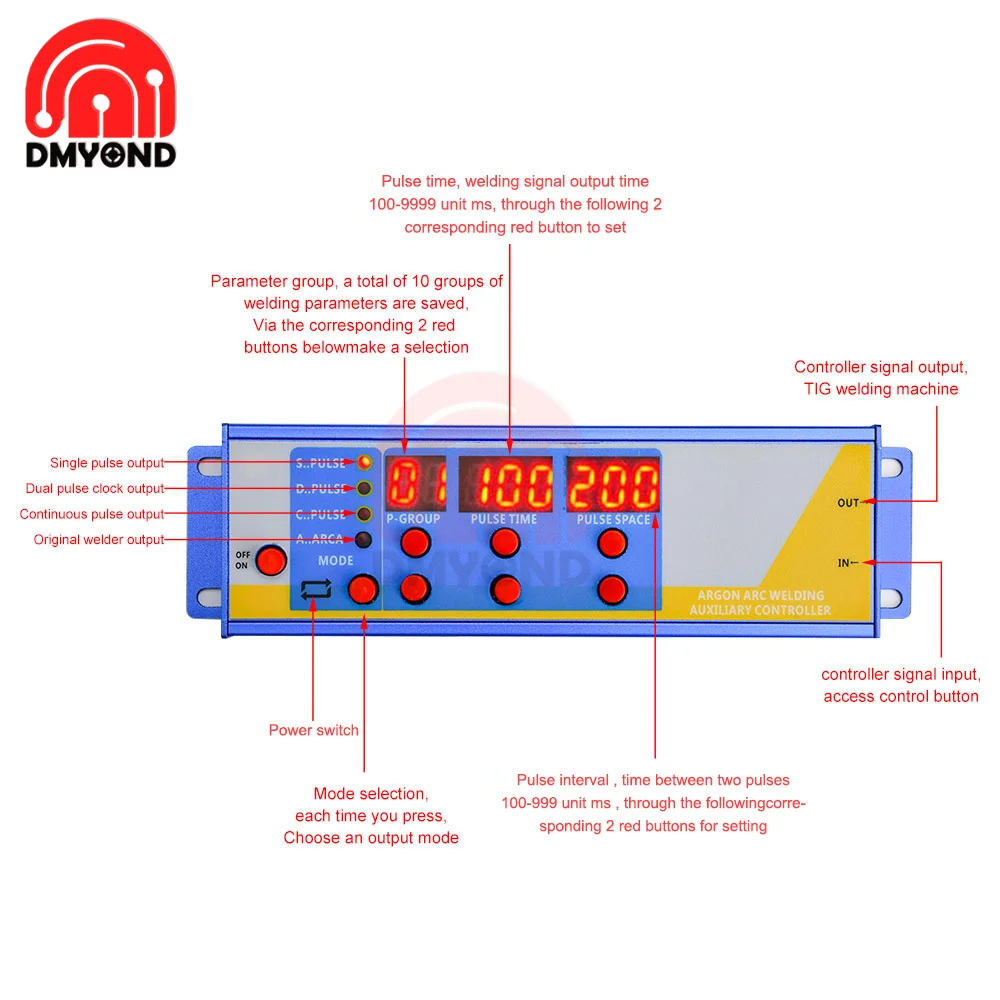 Argon Arc Welding Retrofit Cold Welder Controller Machine Argon Arc Welding Pulse Controller Argon Arc Welding Spot Welding