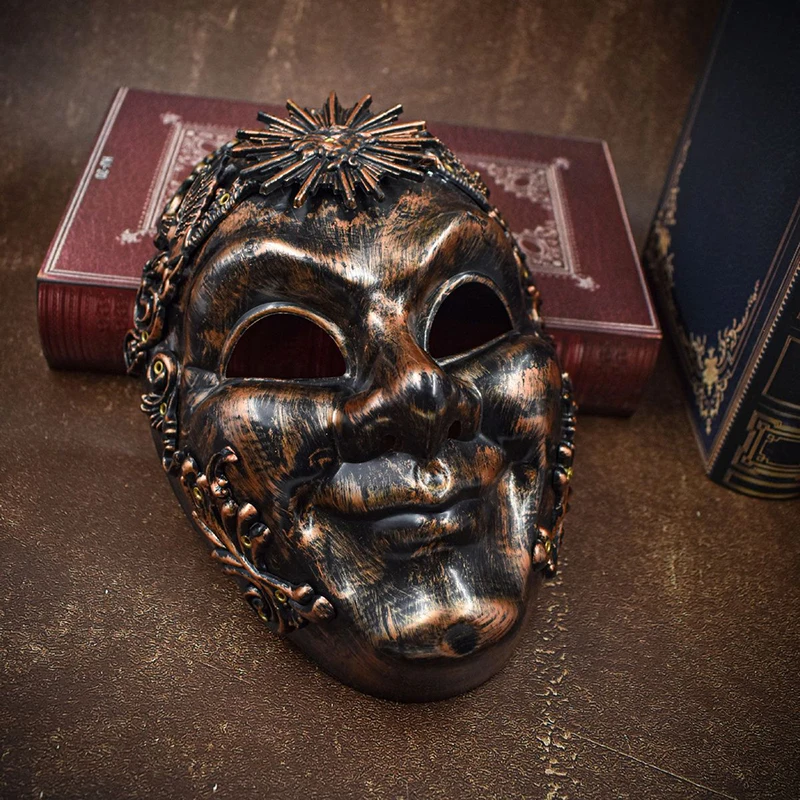 

Vintage Roman Empire Masquerade Mask Antique Opera Phantom Style For Halloween Carnival Cosplay Party Costume Accessory Adults