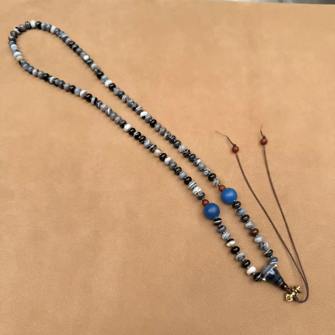 

8 мм натуральный агат Lanqin синий цинь агат 108 четки специальные красивые бусины для мужчин и женщин