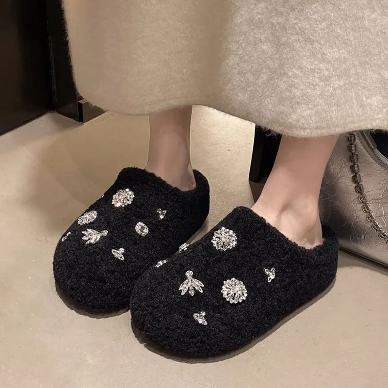 2025 موضة جديدة ماركة مصمم المرأة الراحة اصطف النعال لينة وحيد شتاء دافئ داخلي في الهواء الطلق حذاء أنيق زوجين النعال #4