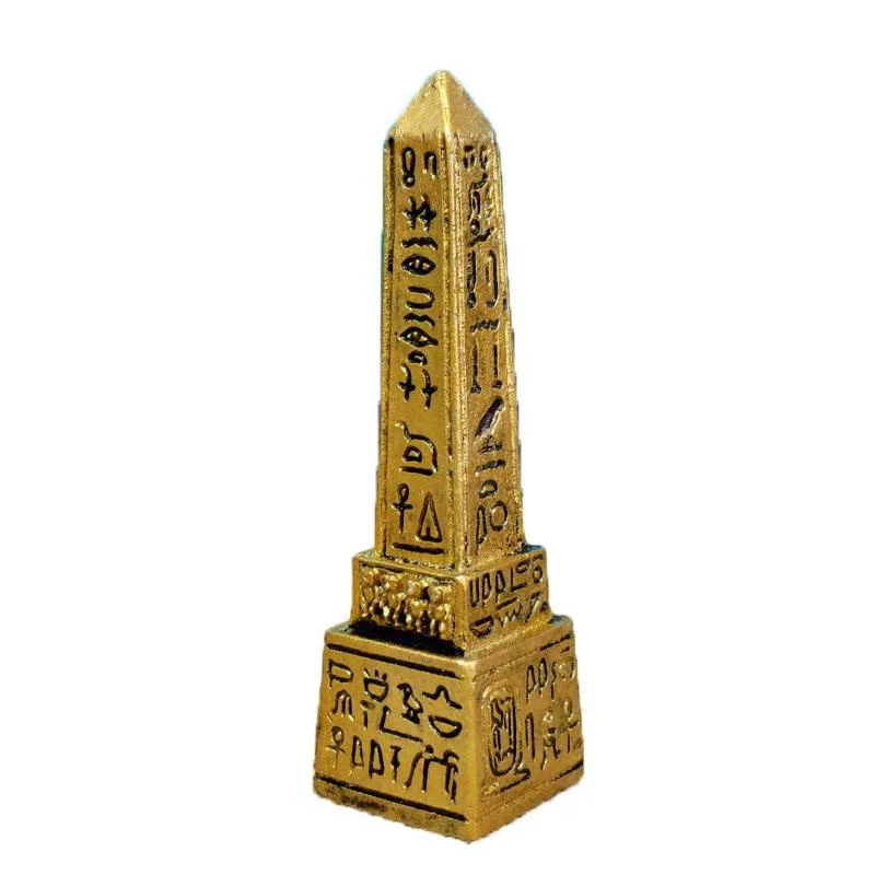 تمثال مسلة صغير الحلي الزخرفية برج الحجر المصري قلادة قطعة أثرية اكسسوارات الديكور الصغير