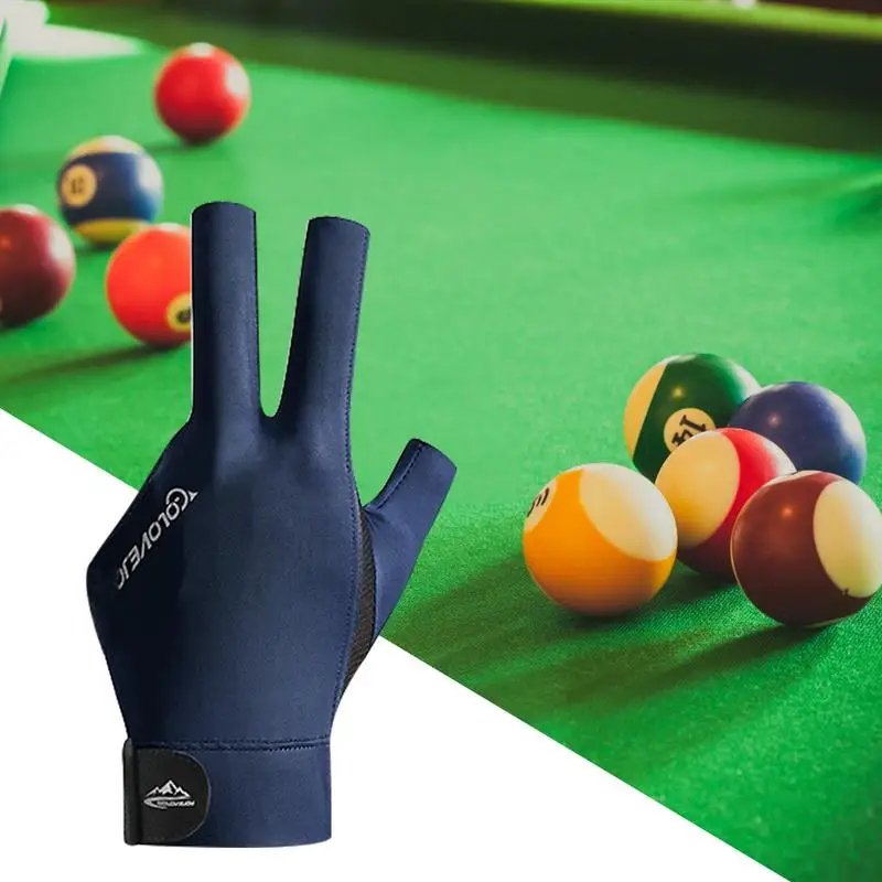 Professional Billiard Three Finger Gloves Elasticity Billiards Gloves Light Billiard Amateur Training Gloves Accessories