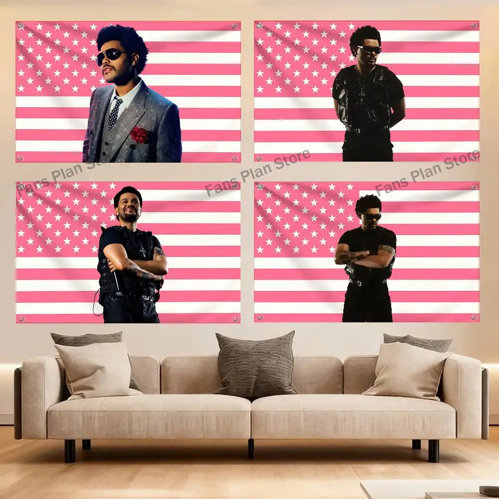 The W-Weeknd Flag Tapestry Banner For Bedroom Outdoor Living Room Restaurant Bar Wall Decor Party