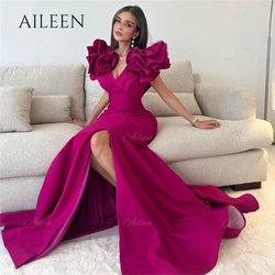 Vestidos largos y suaves para mujer, fiesta, boda, noche, bata roja rosa, corte en A, cóctel de satén, vestidos para fiesta nocturna personalizada de día