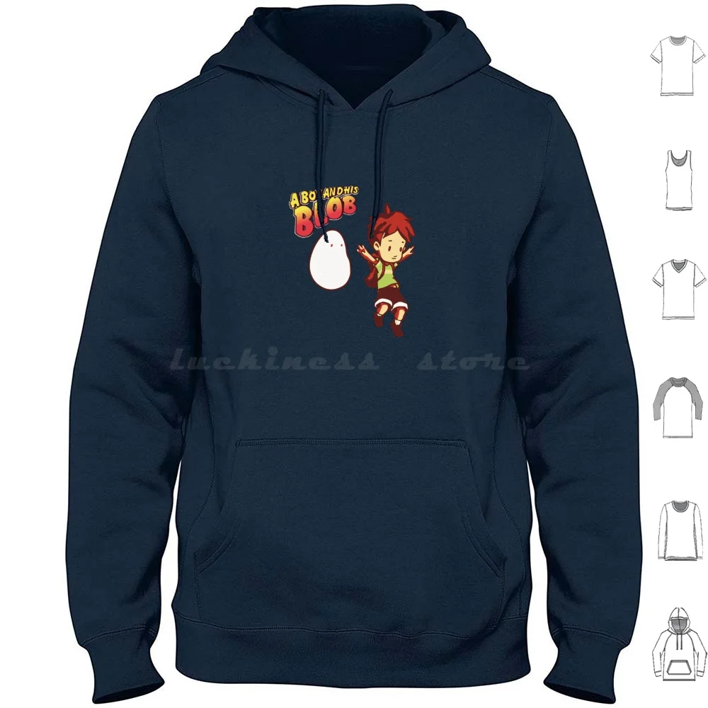 Sudaderas con capucha de manga larga con plataforma, Nes, Snes, Ps3, Ps4, un niño y su Blob, niño y Blob, lindo