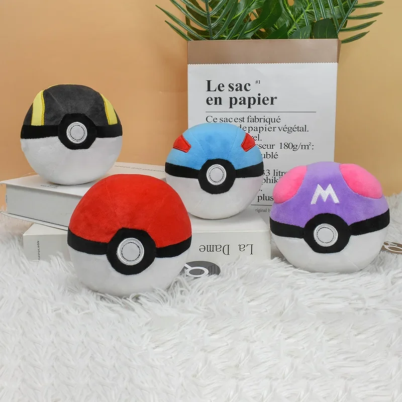 9 Styles Pokemon Plush Pokeball Master Ball Great Ultra Premier Ball Strange Ball Soft Anime Stuffed Toys Pocket Monster Doll