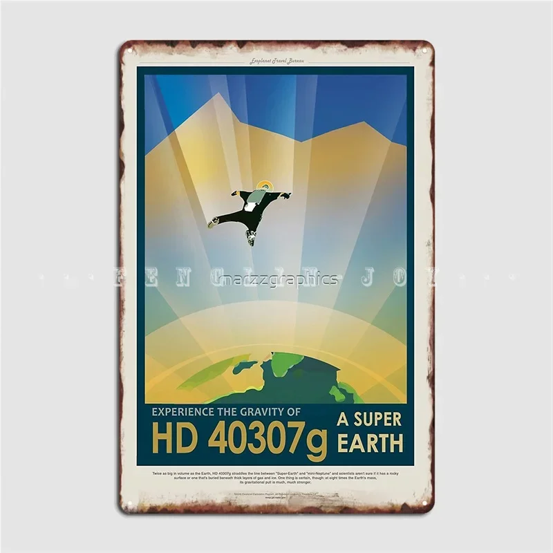 

Exoplanet Super Earth Exoplanet Travel Bureau Jpl Travel Poster Vision Of The Future Planets Metal Plaque Poster Club Party