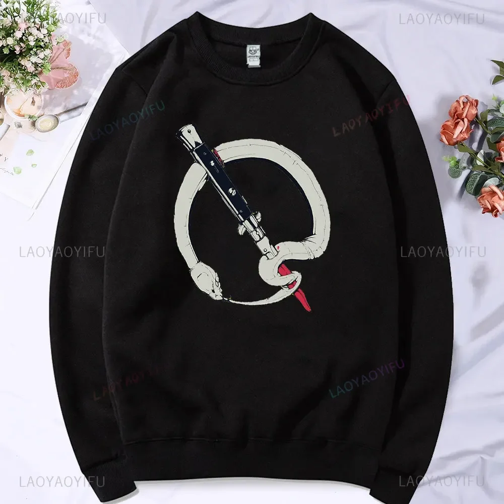 Retro Kyuss Black Widow Stoner Rock Queens of The Stone Age Modal Round Neck Hoodie Comfortable Creative Nostalgia Style Hoody