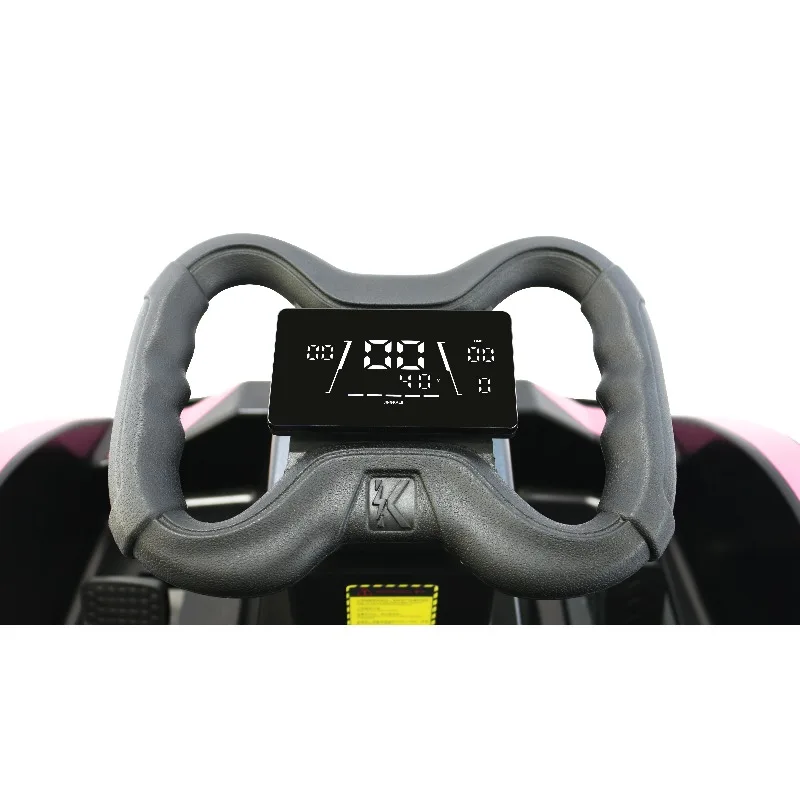 Electric Drift Go-Kart with Body, 500W Brushless Motor, Parent-Child Dual Use & 4-Point Safety Belt