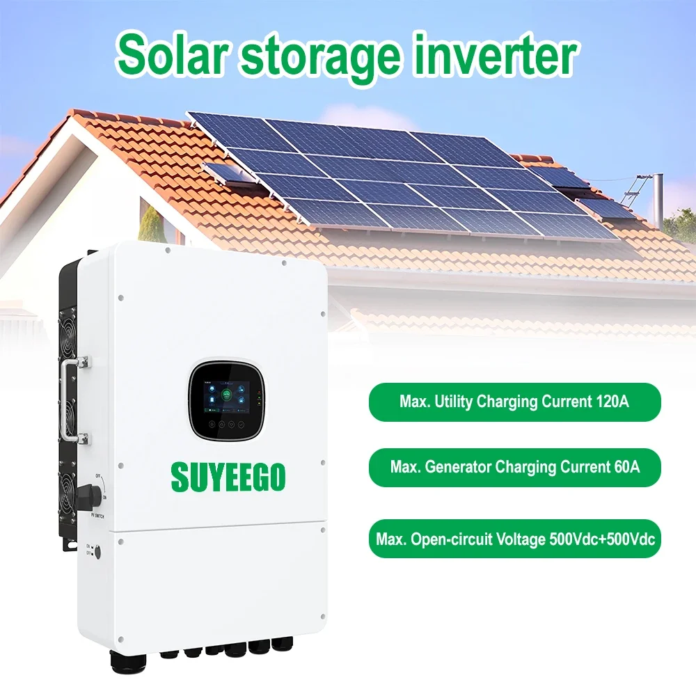 Peiqi SUYEEGO 6kw 8kw 10kw 12kw IP65 النظام الشمسي المنزلي RS485 شاشة الكريستال السائل موافقة السلامة المتعددة واحدة موازية الهجين العكسي #5