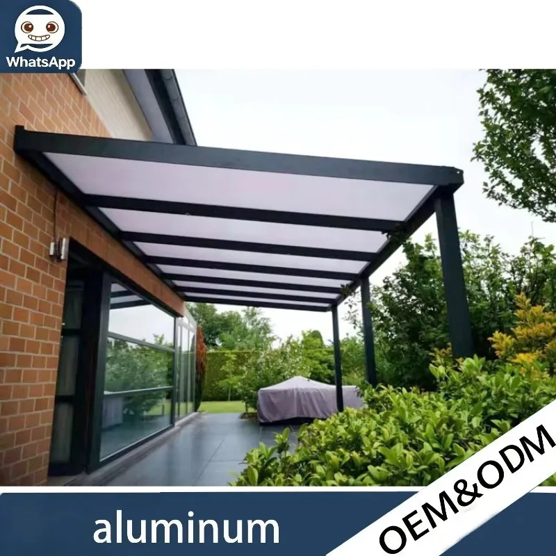 Waterproof Windproof LED Luxury Balcony Gazebo Customizable Aluminum Alloy Pergola With Adjustable Louver Roof For Outdoor Space
