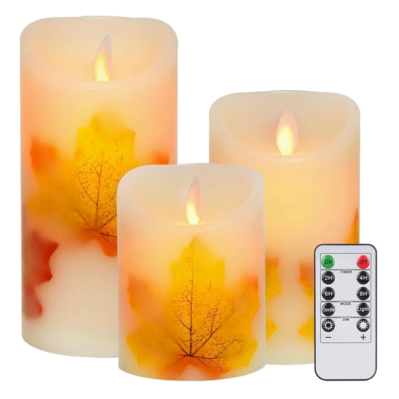 

LED Electronic Candle Lights Maple Simulation Swing Lights Electronic Candle Lights Thanksgiving Christmas Hotel Decoration