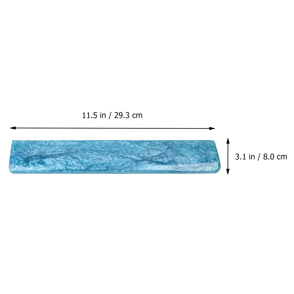 Blue Epoxy Resin Keyboard Wrist Pad Ergonomic Design Soft Elastic Support Prevent Friction Injury Wrist Rest Pad for Office - view 3