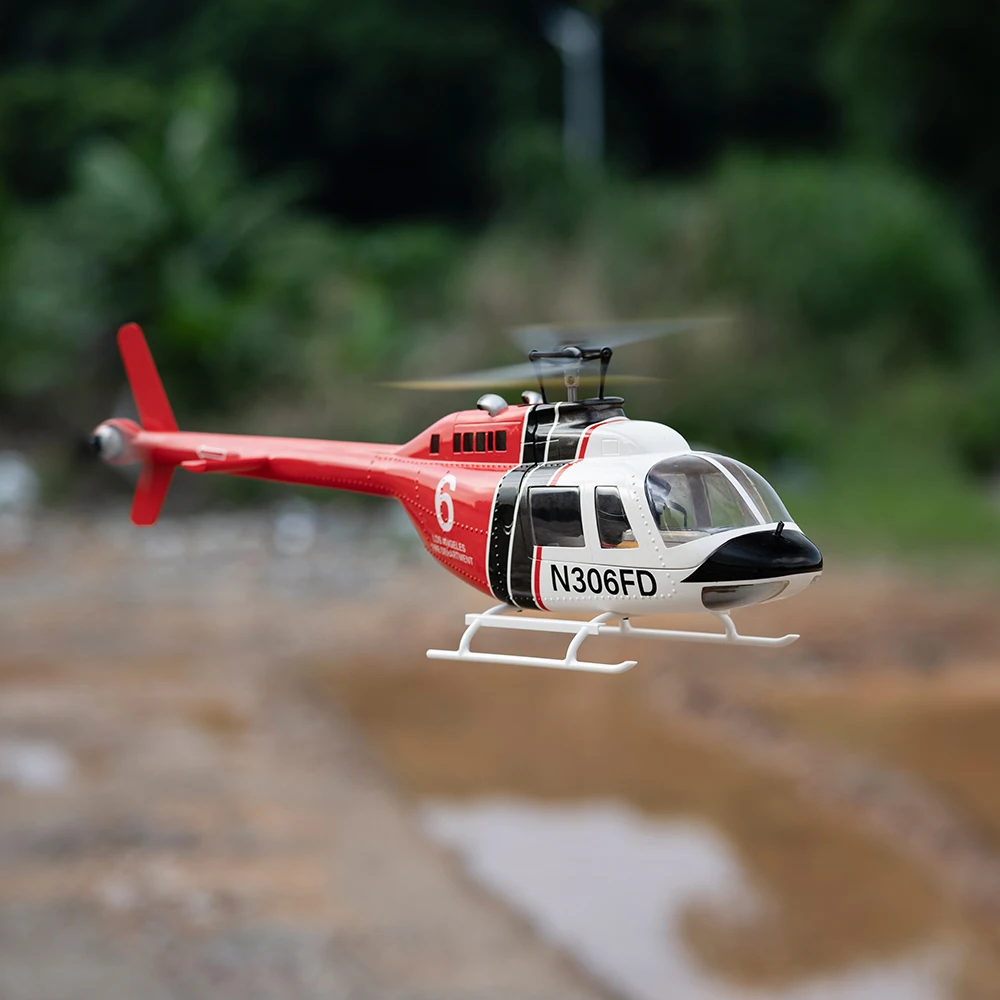 FLYWING Bell 206 V3 RC هليكوبتر 6CH GPS الارتفاع عقد 450 حجم الجرس 206 RC مقياس هليكوبتر ACE وحدة تحكم في الطيران