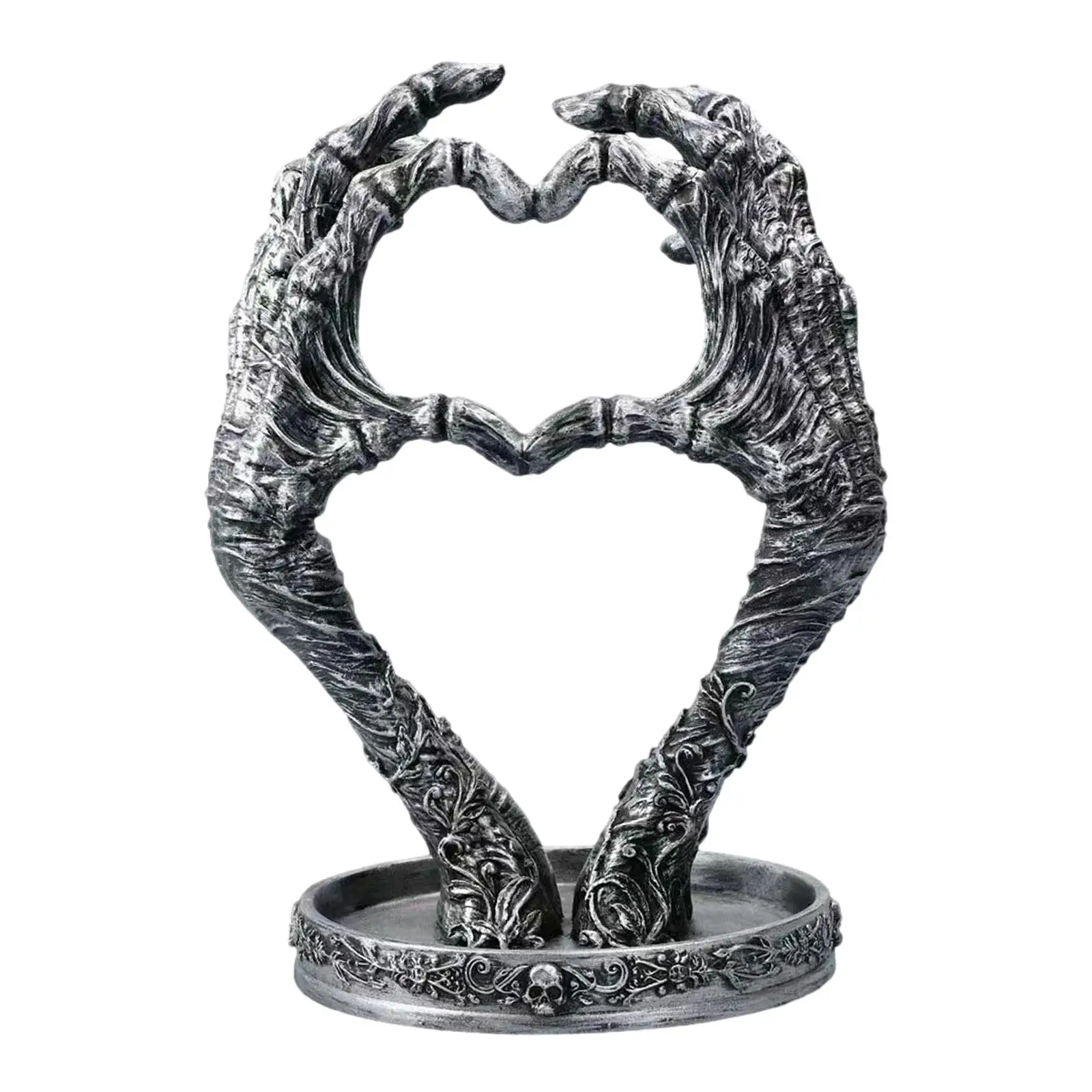 Gothic Mummified Love Heart Jewellery Dish Holder Art for Drawing Room