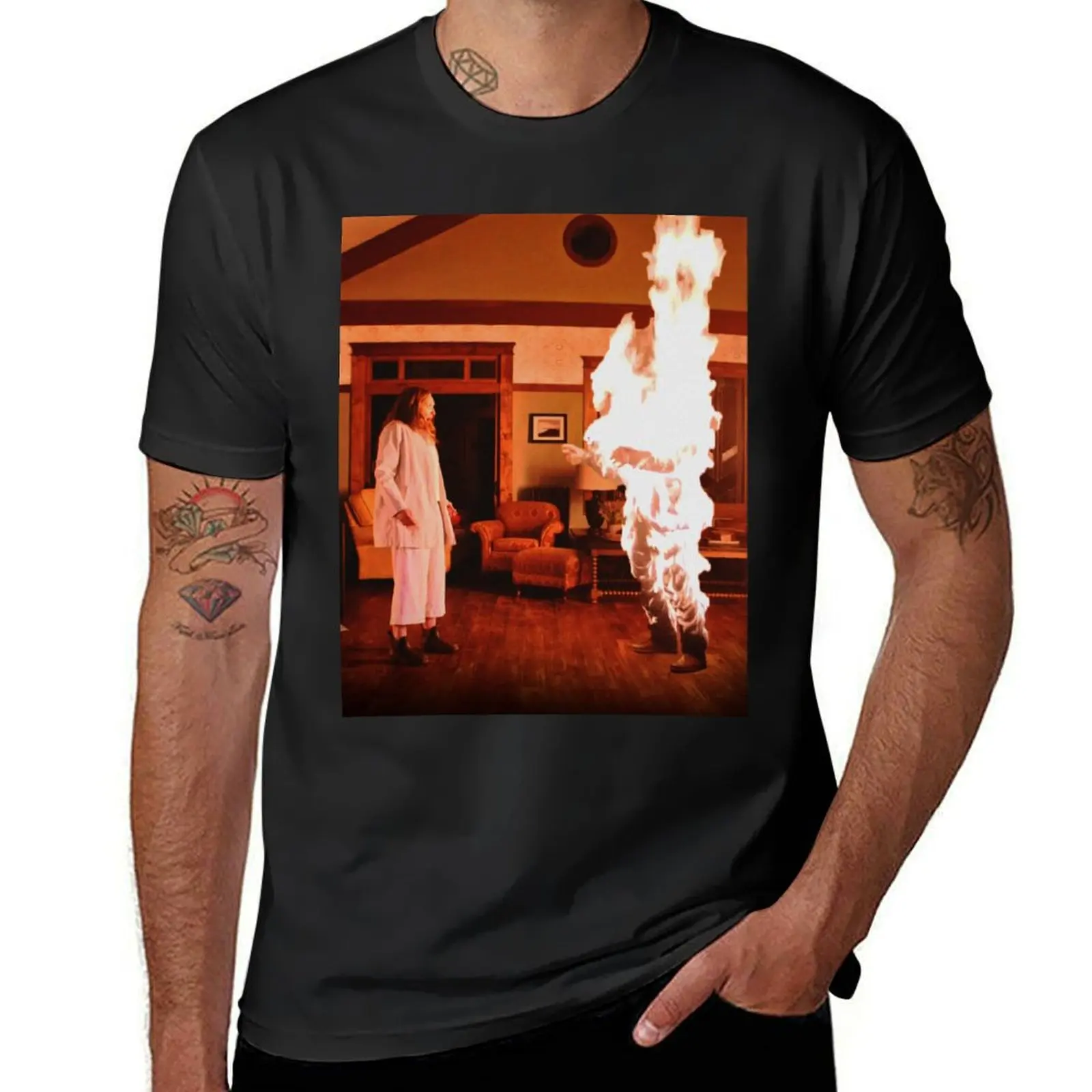 Hereditary dad burning horror T-Shirt plus size tops blanks mens graphic t-shirts pack